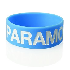 Extra Wide Silicone Wristband w/Colour Infill